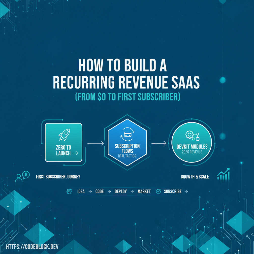 How to Build a Recurring Revenue SaaS (From $0 to First Subscriber)