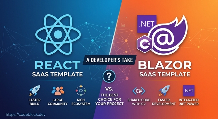 React SaaS Template vs Blazor SaaS Template: A Developer's Take